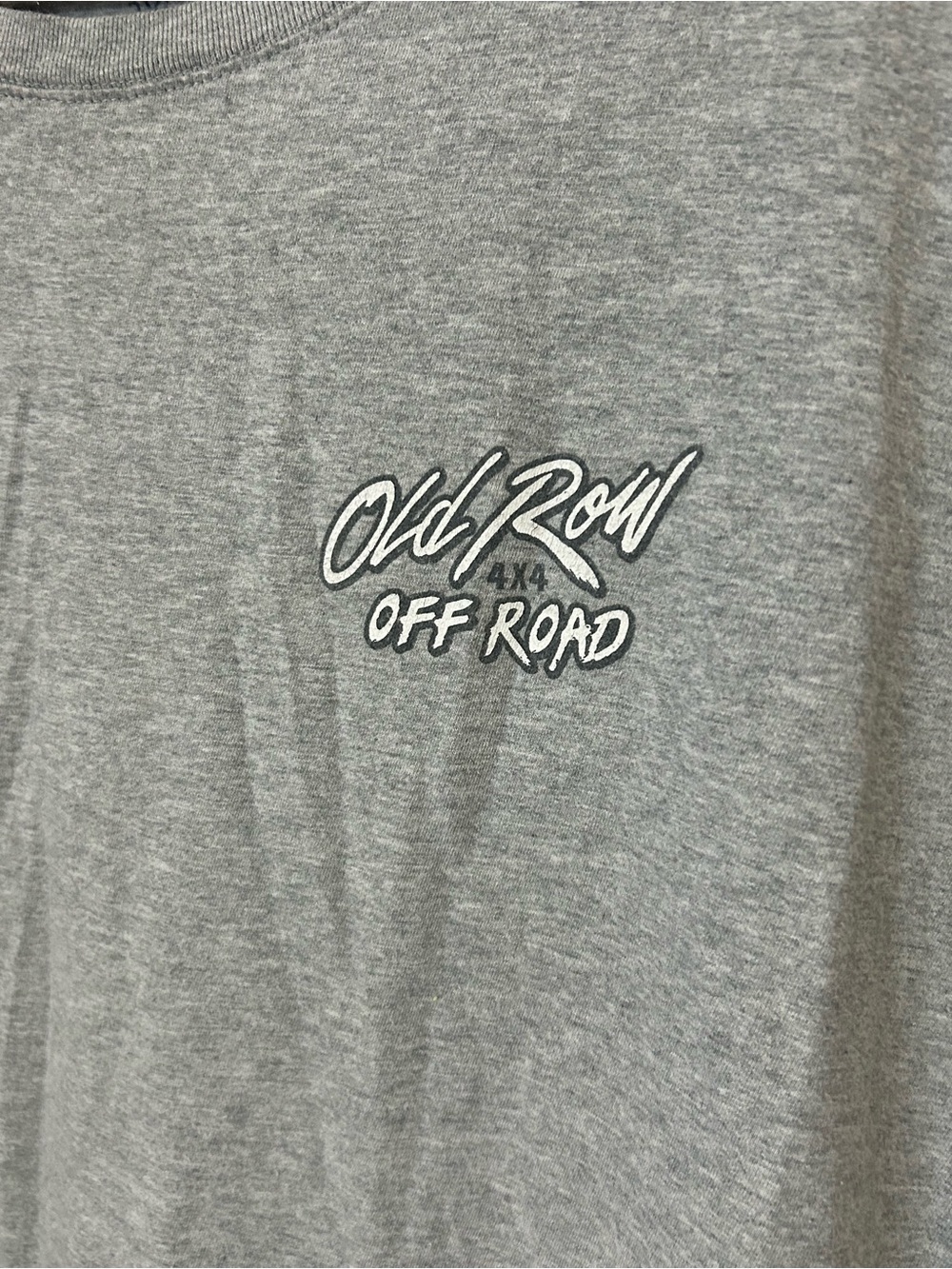Old Row T-Shirt 2XL Cotton Tee Gray Off Road Jeep Graphic Short Sleeve - Picture 3 of 8